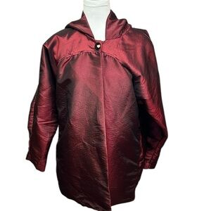 Lisa Hayward All Weather Hooded Jacket Burgundy